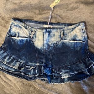 Denim mini skirt